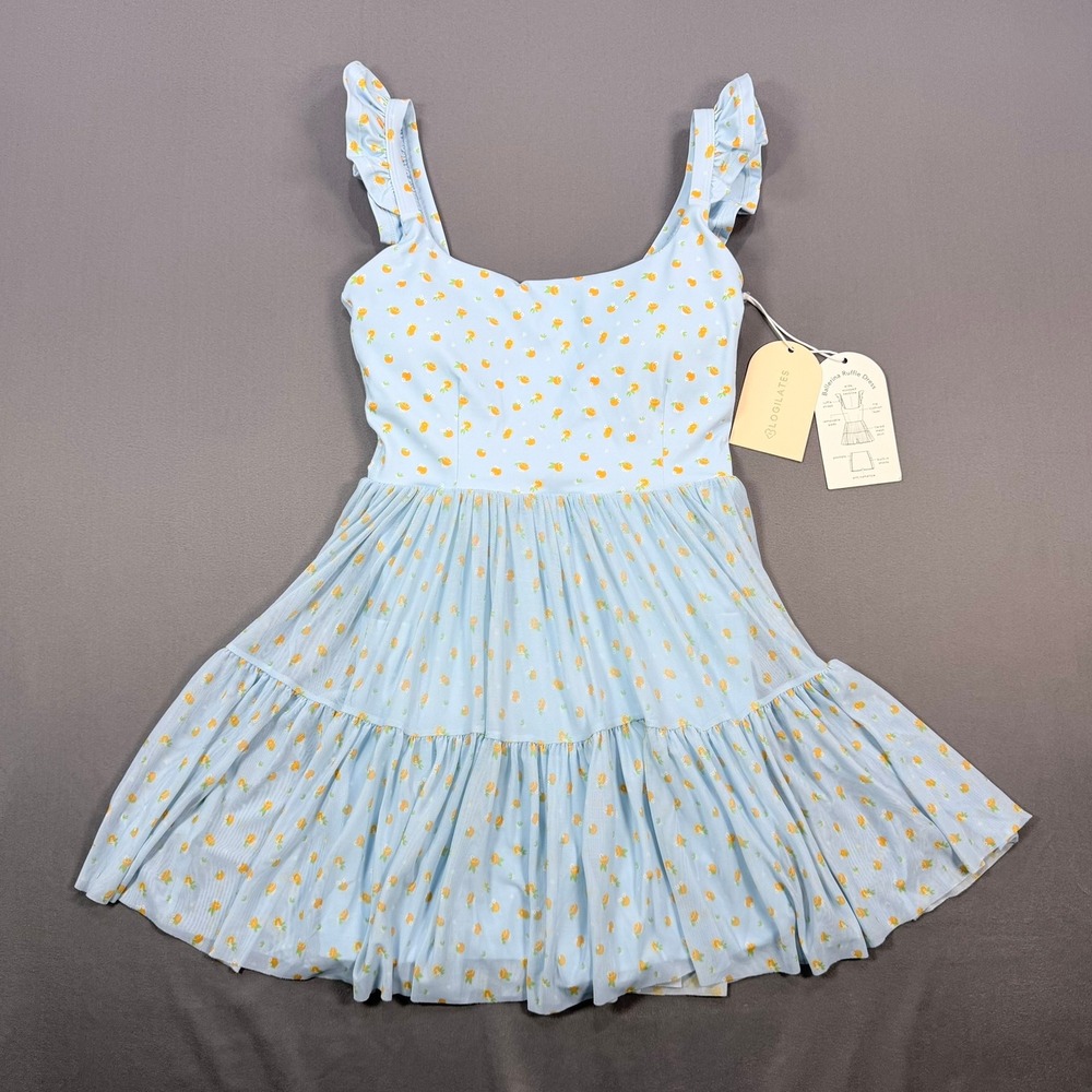 Blogilates Womens XS Blue Citrus Polyester Ballerina Ruffle Active Skort Dress - Picture 9 of 9